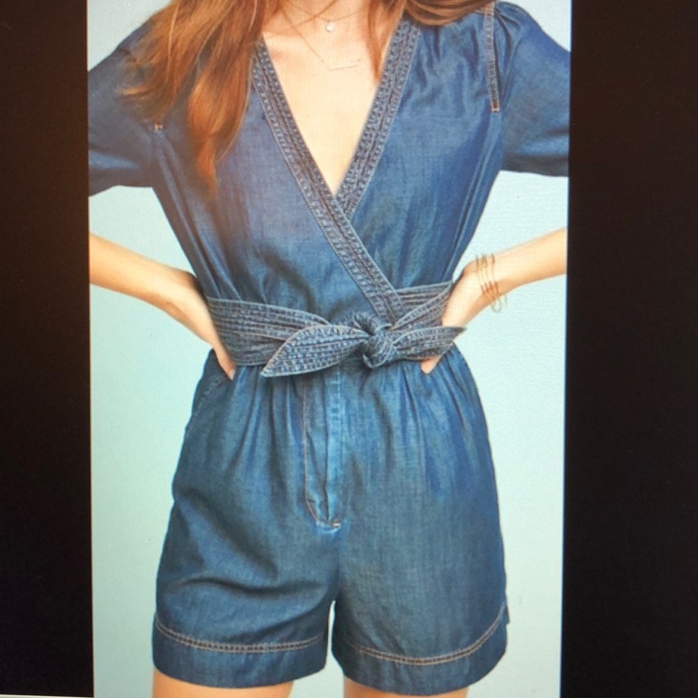Anthropology Pilcro Denim Romper